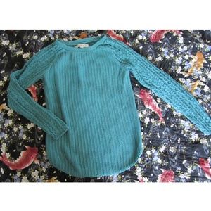 Ann Taylor LOFT Teal Crew neck Sweater